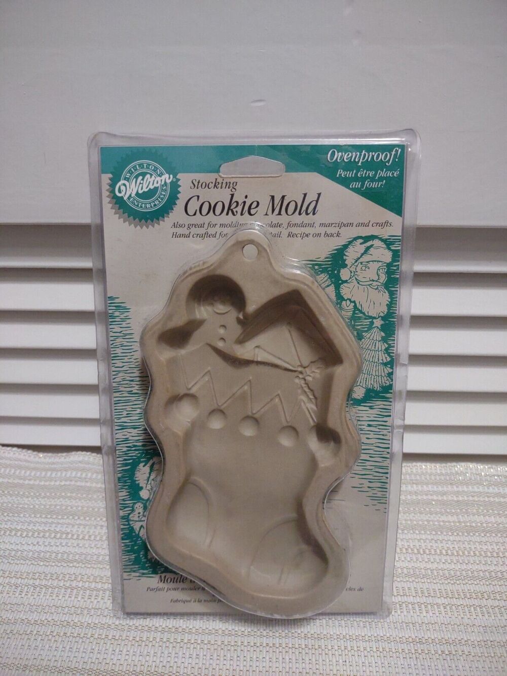 Vintage 1997 Wilton Cookie Mold / Press - Christmas XMAS Holiday Stocking